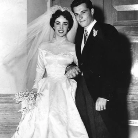 Elizabeth and Conrad on their wedding day